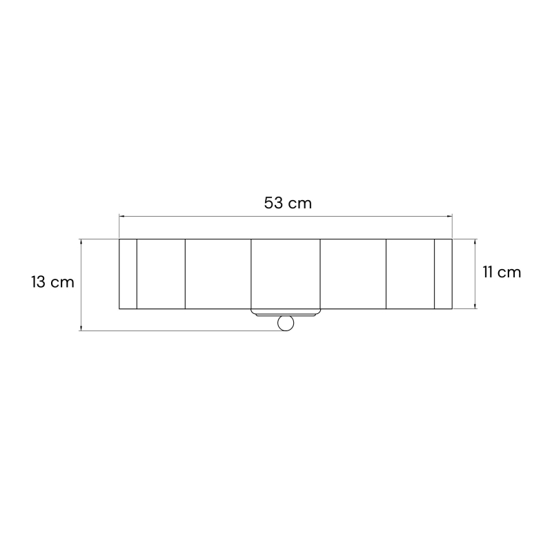 Biała lampa sufitowa/kinkiet PEONIA II śmietankowa biel - rysunek