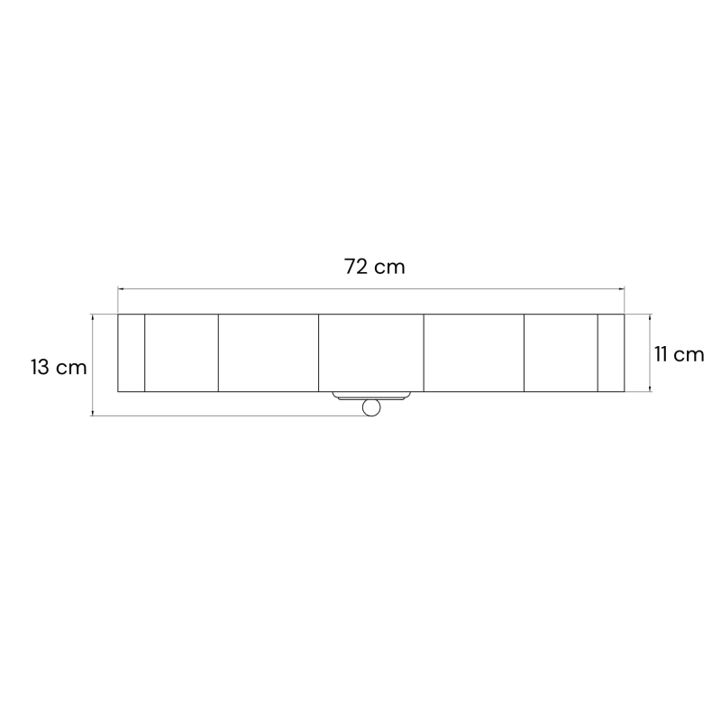 Biała lampa sufitowa/kinkiet PEONIA III śmietankowa biel - rysunek