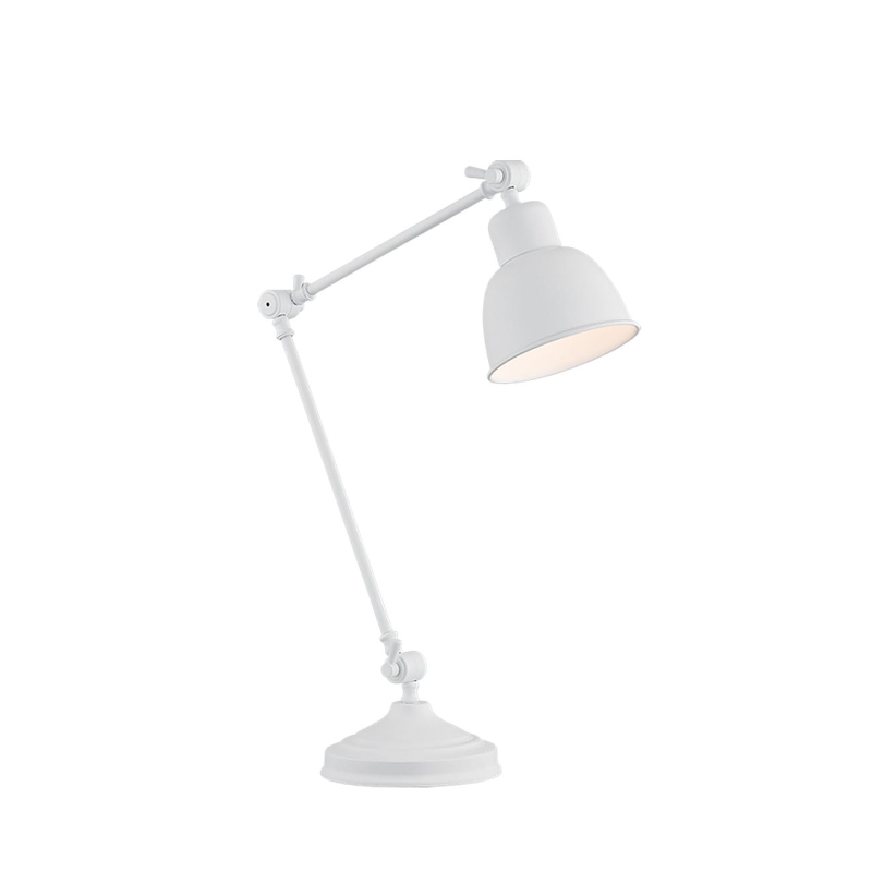 Biała industrialna lampa biurkowa EUFRAT.
