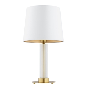 Mosiężna lampa stołowa HAMPTON biały