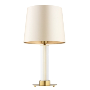 Mosiężna lampa stołowa HAMPTON beż