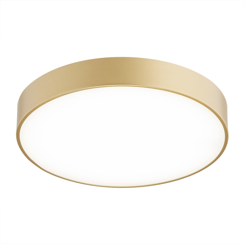 Okrągły złoty plafon sufitowy LED o średnicy 34 cm TIAMO.