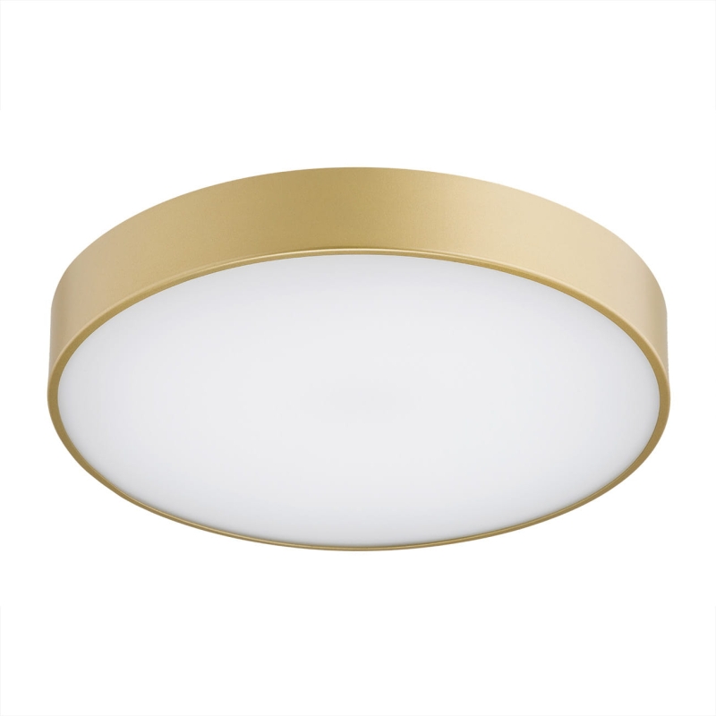 Okrągły złoty plafon sufitowy LED o średnicy 34 cm TIAMO.