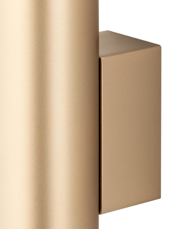 Minimalistyczny złoty kinkiet tuba światło góra-dół MITOS PLUS - detal.