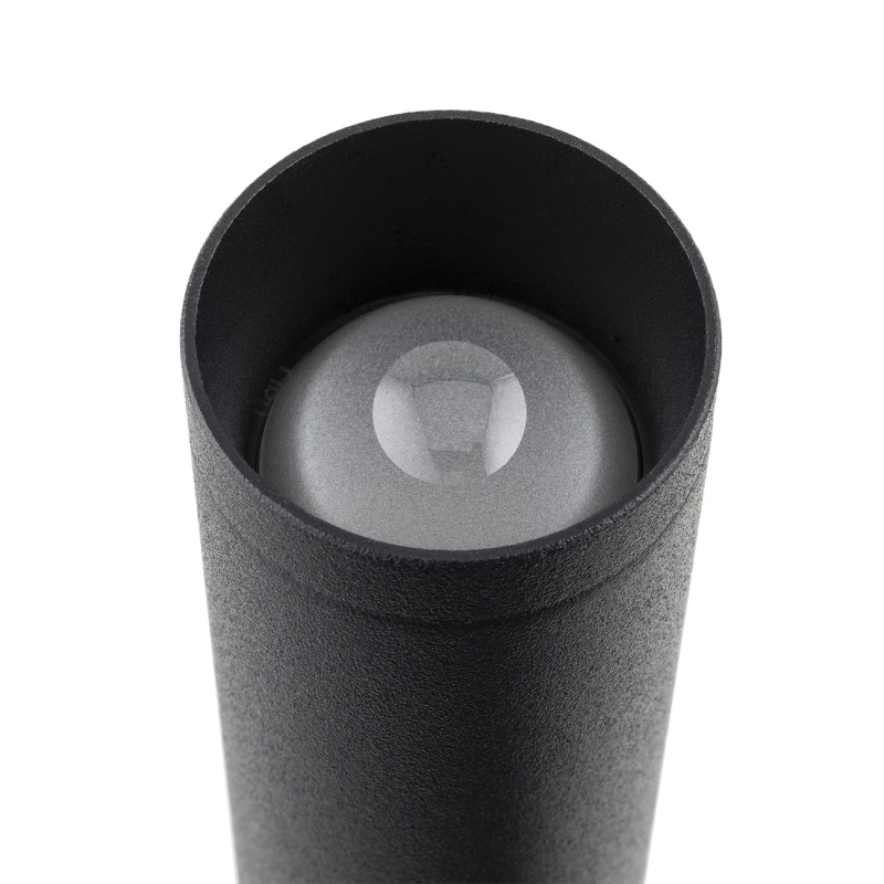 Minimalistyczy długi czarny kinkiet tuba światło góra-dół z modułem LED GRECO - detal.