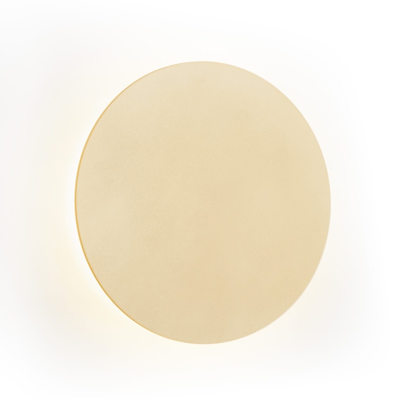 Okrągły złoty kinkiet podświetlany od tyłu OREGON PLUS M.