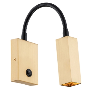 Regulowany mosiężny kinkiet z włącznikiem ROCKSTAR