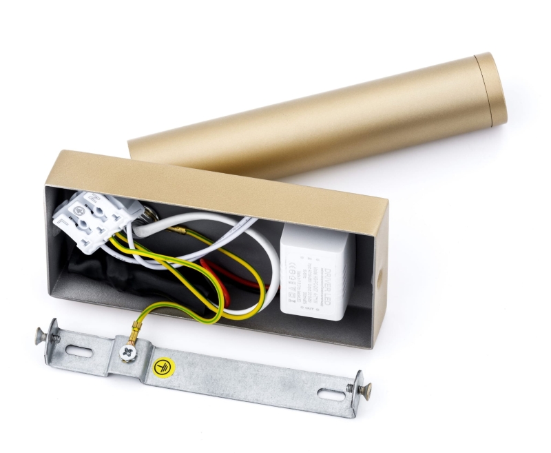 Mały złoty kinkiet do czytania z regulacją nachylenia RIO - montaż.