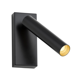 Regulowany czarny kinkiet tuba RIO