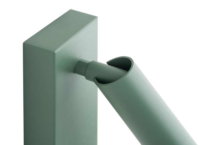 Mały zielony kinkiet do czytania z regulacją nachylenia RIO - detal.