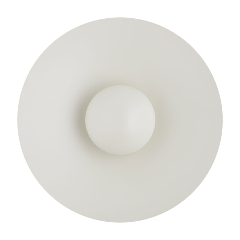 Kremowobiały okrągły kinkiet talerz BOLTON.