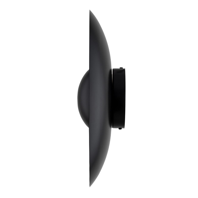 Czarny okrągły kinkiet talerz BOLTON.