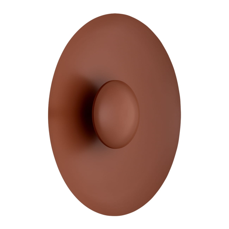 Pomarańczowy okrągły kinkiet talerz w kolorze terakoty BOLTON.