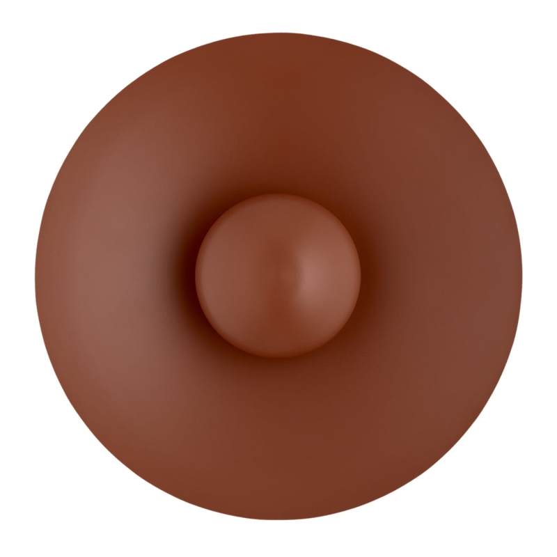 Pomarańczowy okrągły kinkiet talerz w kolorze terakoty BOLTON.