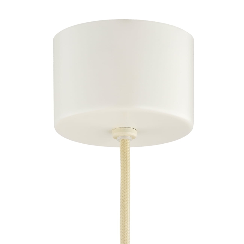 Minimalistyczna okrągła lampa wisząca LED w kolorze kremowobiałym BOLTON - podsufitka.