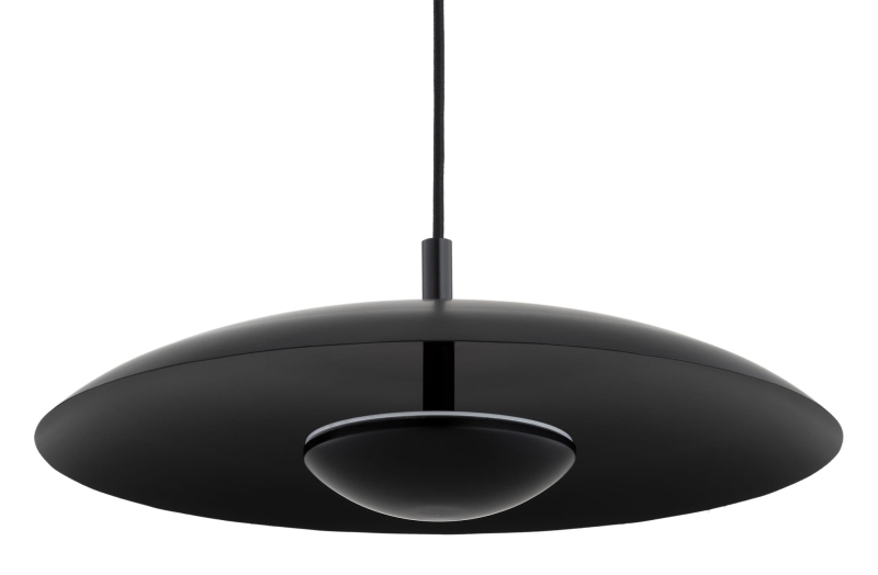 Minimalistyczna okrągła lampa wisząca LED w kolorze czarnym BOLTON.
