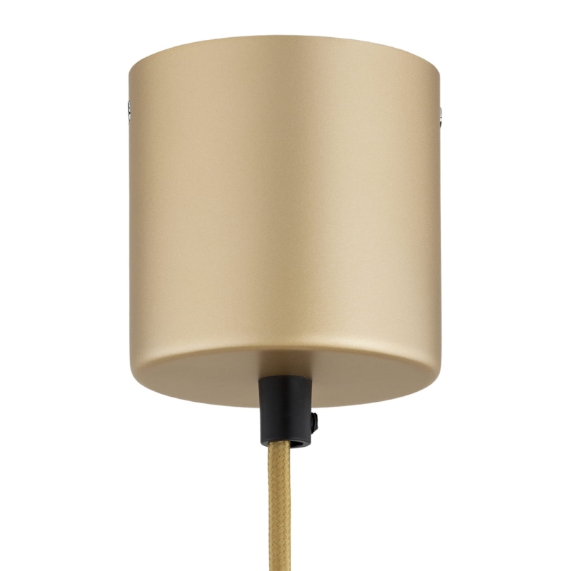 Minimalistyczna okrągła lampa wisząca LED w kolorze złotym BOLTON - podsufitka.