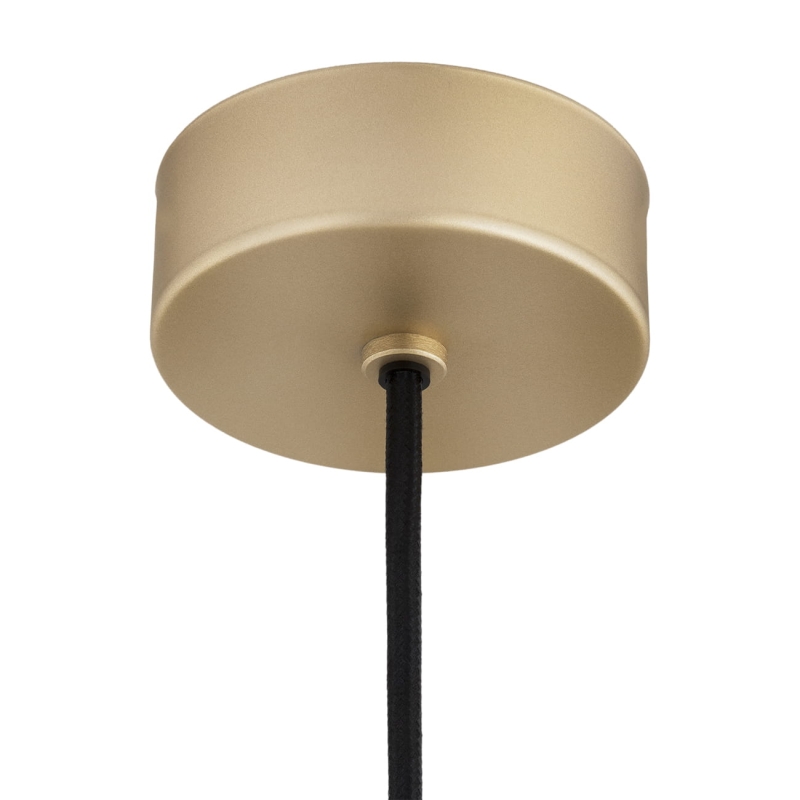 Szklana lampa wisząca kula ze złotym zawieszeniem SACRAMENTO - podsufitka.