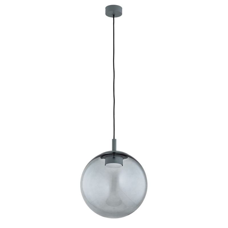 Szklana lampa wisząca kula w kolorze zielonoszarym SACRAMENTO.