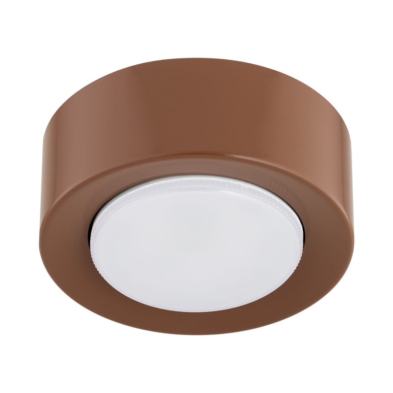 Terakotowy niski spot sufitowy na żarówkę GX53 ELORA.