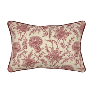 Bordowa poszewka w kwiaty BORDE 30x45 cm