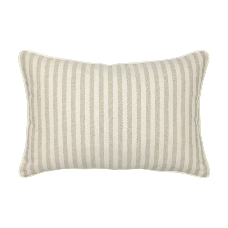 Prostokątna poduszka bawełniana w beżowo-kremowe paski SAND 30x45 cm.
