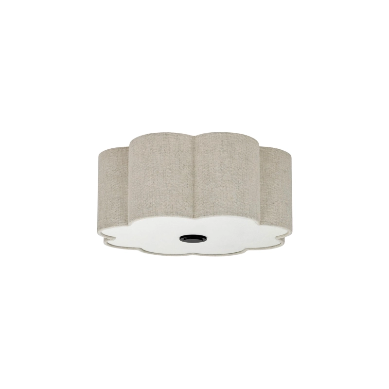 Lniana lampa sufitowa w kształcie kwiatu AUREA BLACK.