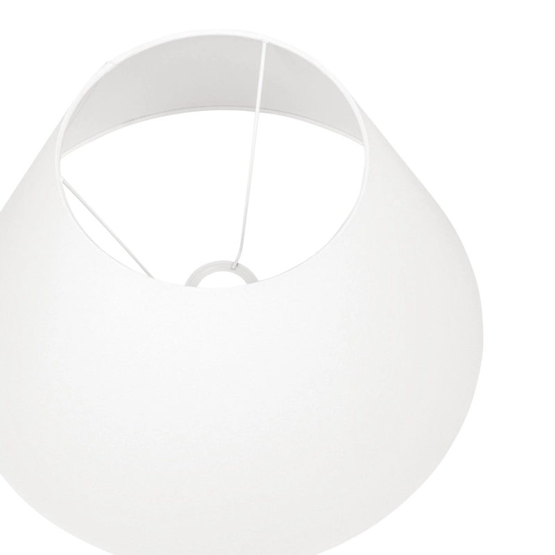 Klasyczny stożkowy abażur w odcieniu złamanej bieli BASE 40/20 cm - detal.