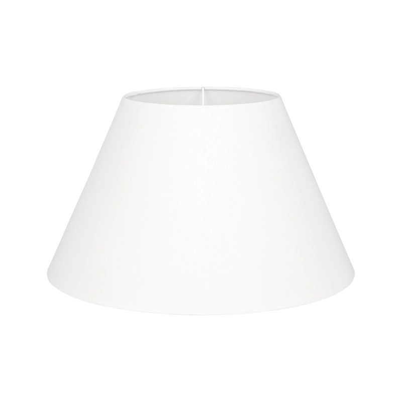 Klasyczny stożkowy abażur w odcieniu złamanej bieli BASE 40/20 cm.