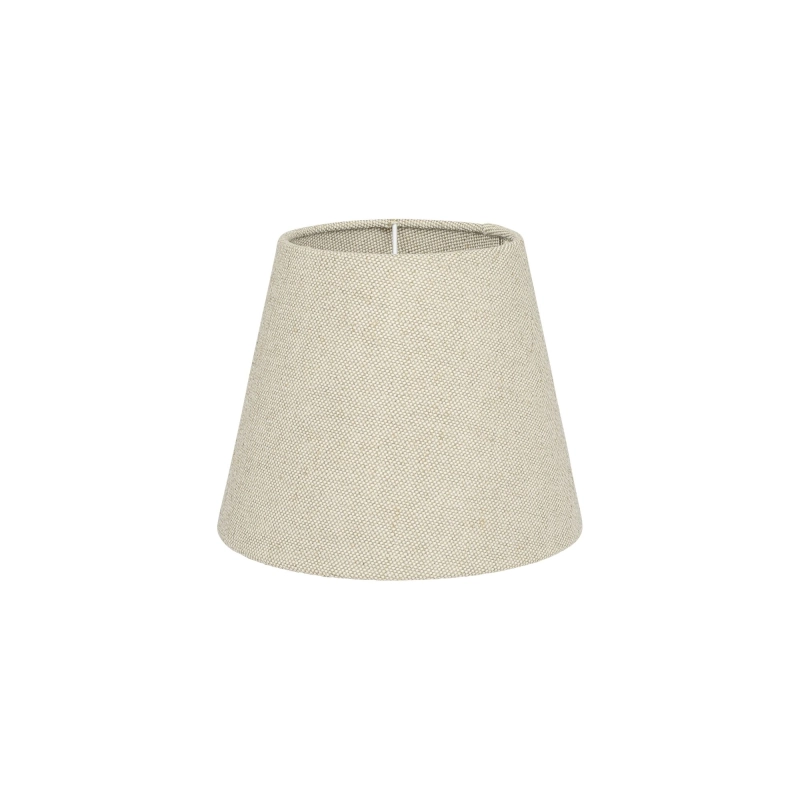 Mały lniany abażur stożkowy z wyraźnym splotem LINO 20 cm.