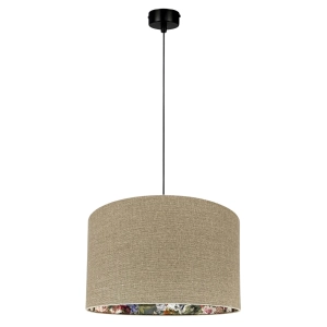 Lniana lampa wisząca w kwiaty AURA I