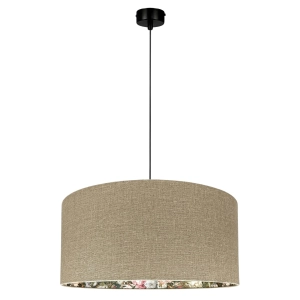 Lniana lampa wisząca w kwiaty AURA II