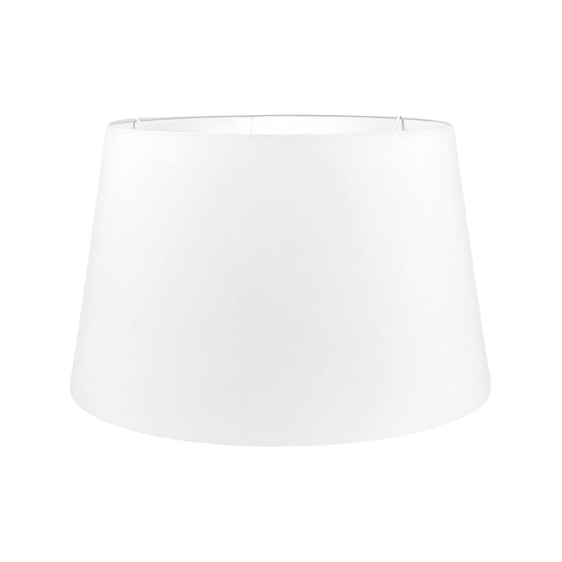 Stożkowy abażur z bawełny w odcieniu złamanej bieli BASE 40 cm
