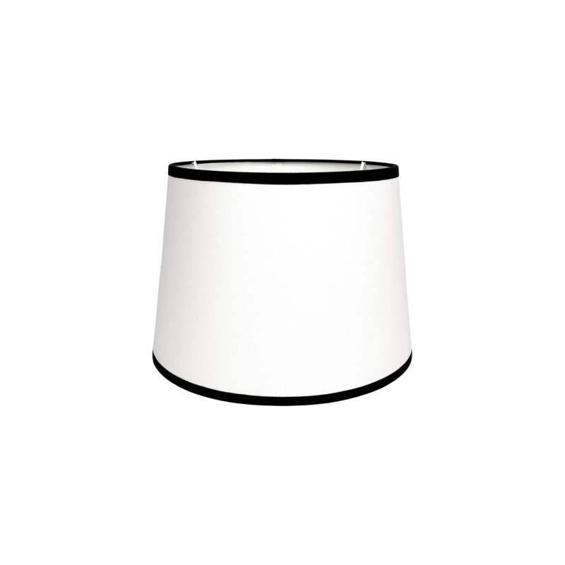 Mały stożkowy abażur biało-czarny 20 cm BASE