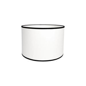 Biało-czarny abażur BASE - walec 25 cm