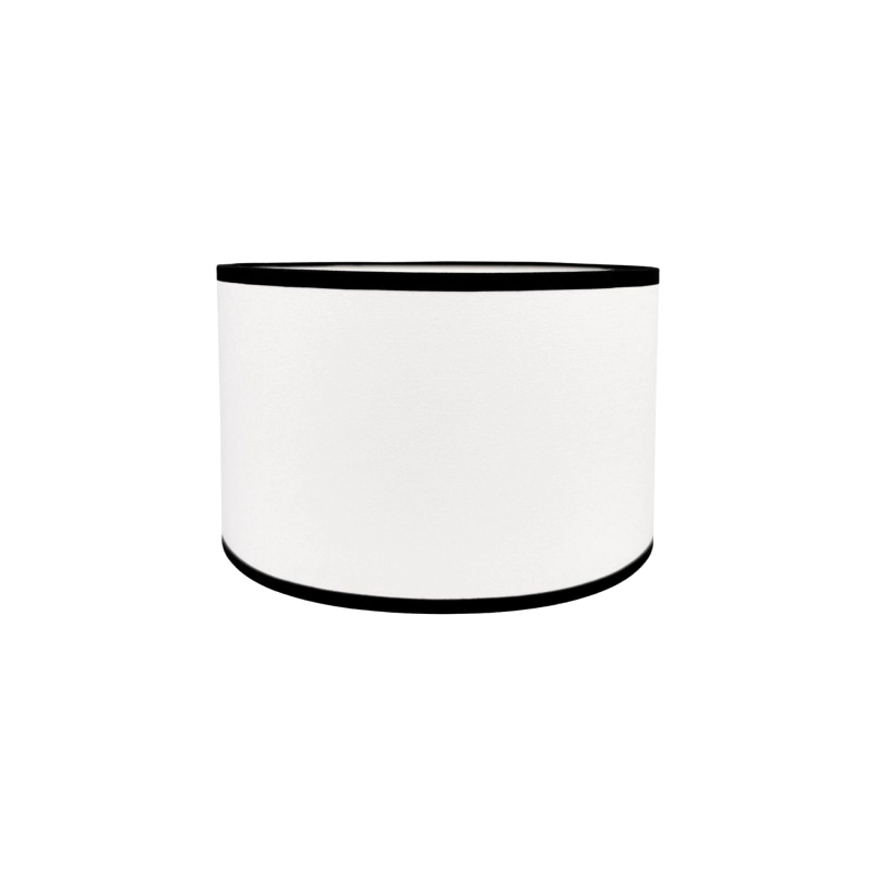 Biało-czarny owalny abażur do lampki nocnej owal 25 cm BASE