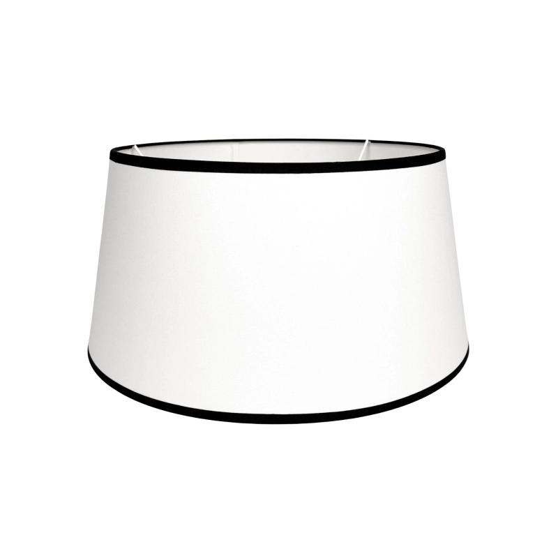Biało-czarny abażur stożkowy do lampy stołowej stożek 35 cm BASE