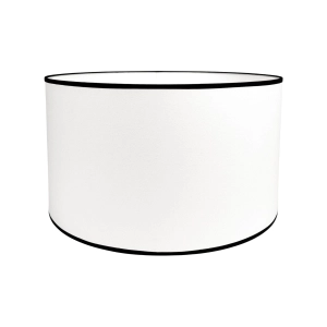 Biało-czarny abażur BASE - walec 38 cm