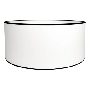 Biało-czarny abażur BASE - walec 50 cm