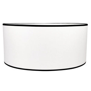 Biało-czarny abażur BASE - owal 52 x 34 cm