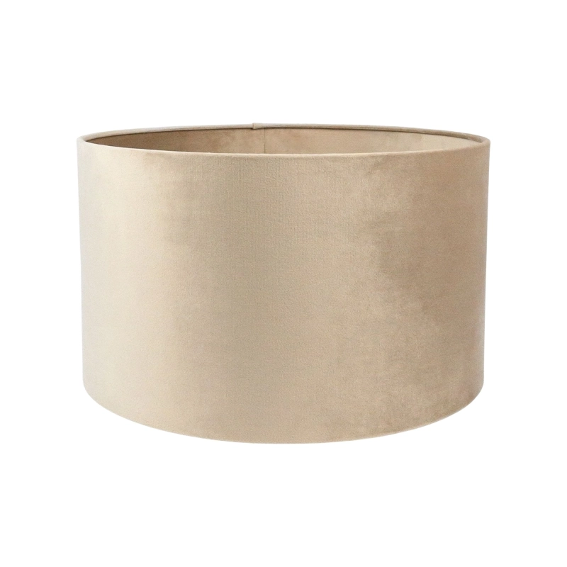Beżowy abażur welurowy BASE - walec 38 cm.