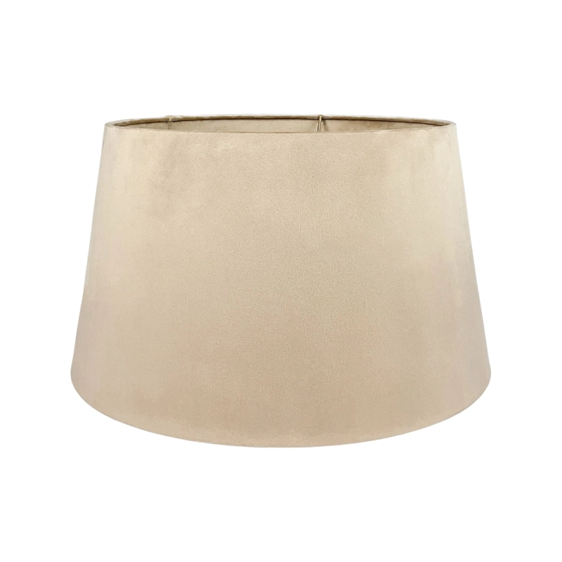 Beżowy abażur welurowy stożek 40 cm BASE VELVET.