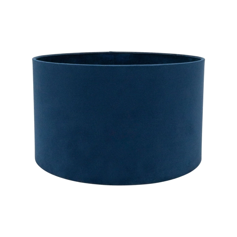 Granatowy abażur welurowy walec 38 cm BASE VELVET
