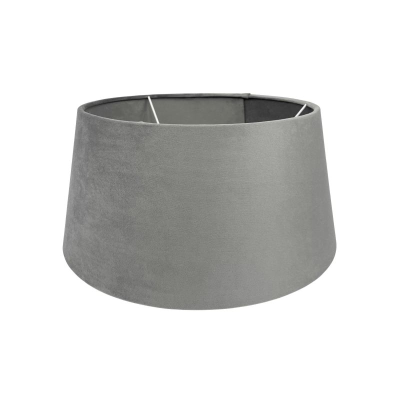Szary abażur welurowy stożek 35 cm BASE VELVET