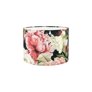 Abażur w kwiaty piwonii NANA - walec 25 cm