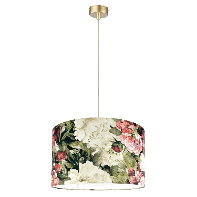 Kolorowa lampa wisząca z kwiatami piwonii NANA I.