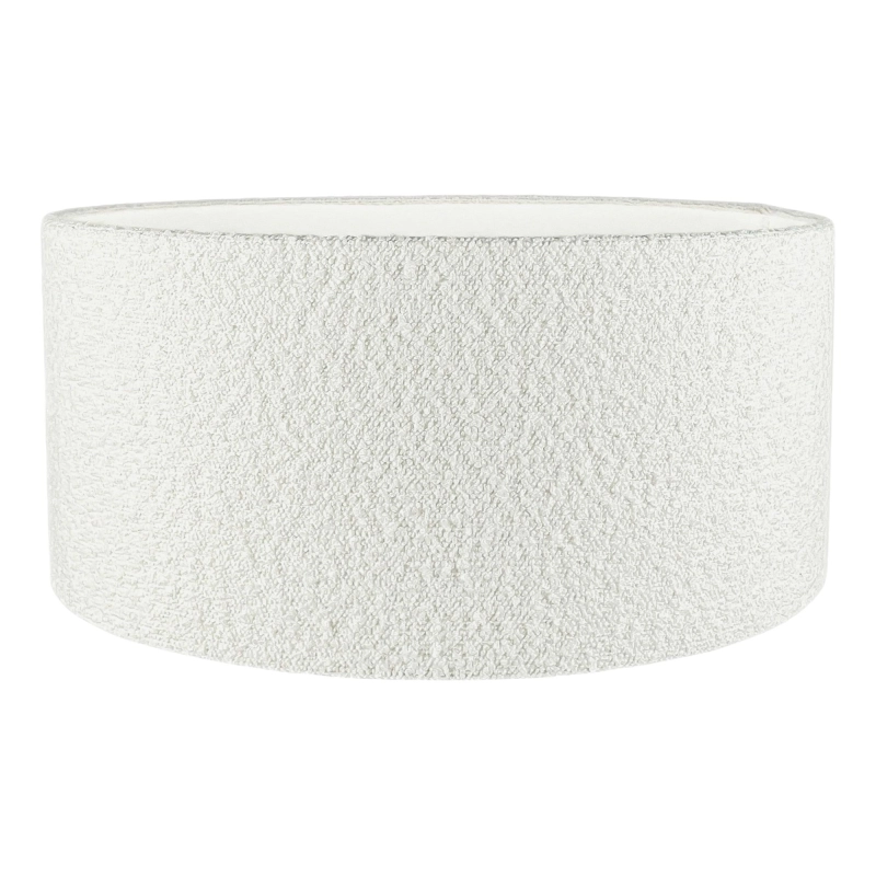 Biały abażur bouclé walec 50 cm NEBIA.