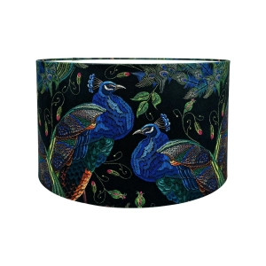 Abażur w pawie PAVA - walec 38 cm