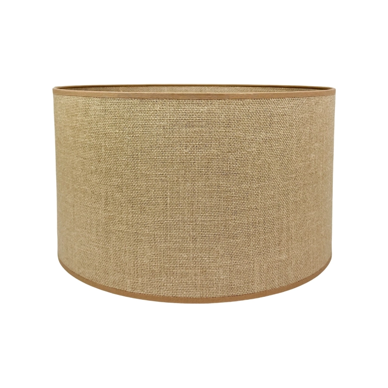 Beżowy abażur z juty walec 38 cm TELA