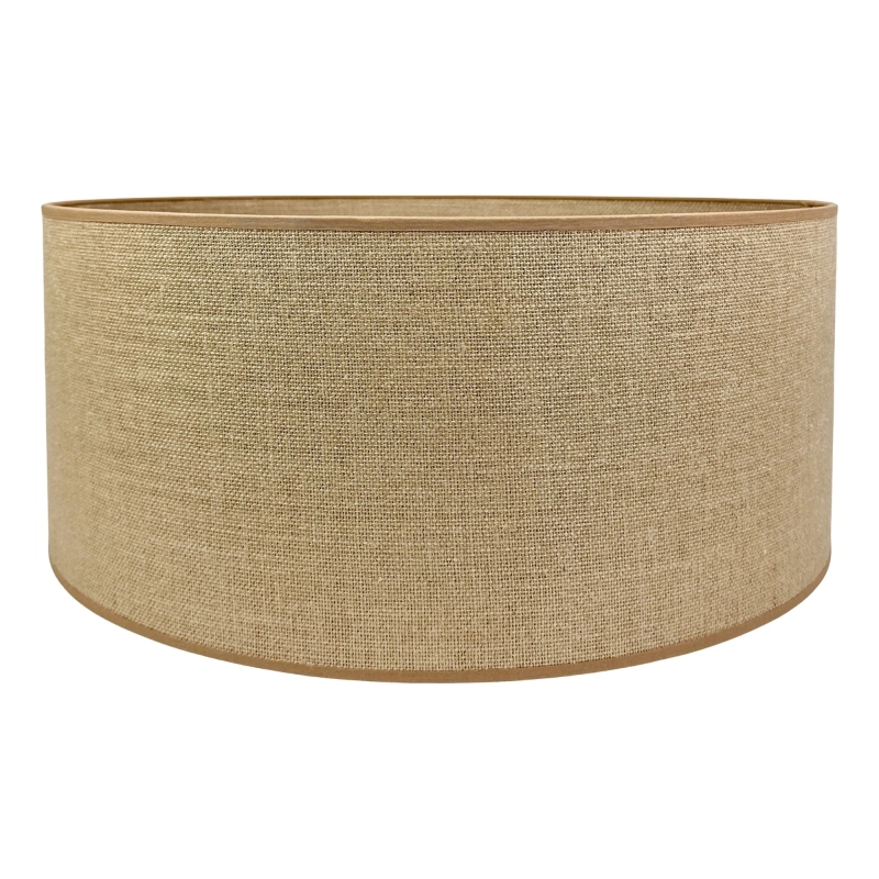 Beżowy abażur z juty walec 50 cm TELA